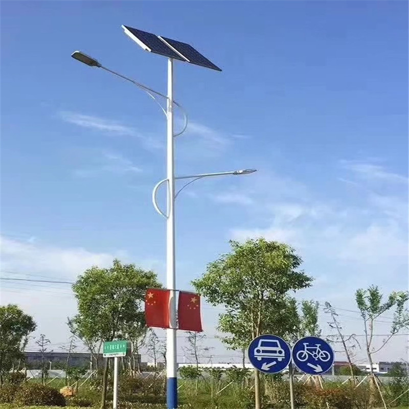 中式高低臂太陽能路燈